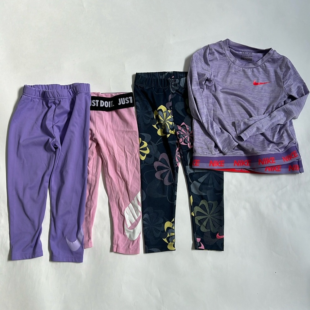 Girls Nike Athletic Leggings and Shirt Dri-Fit Bundle in 3T